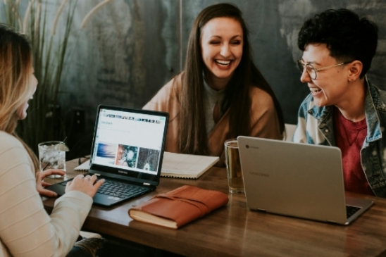 Image showing students enjoying internet connectivity on an education campus