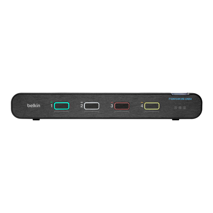 Belkin 4-Port Single Head DP/HDMI to DP/HDMI Video Secure Desktop KVM Switch, No CAC PP4.0