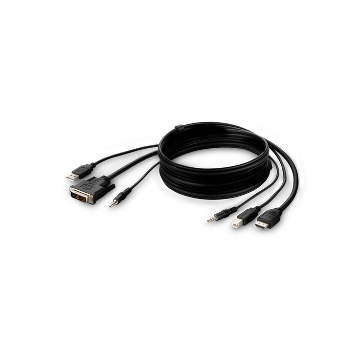 TAA DVI-D to HDMI High Retention KVM Combo Cable, 3m