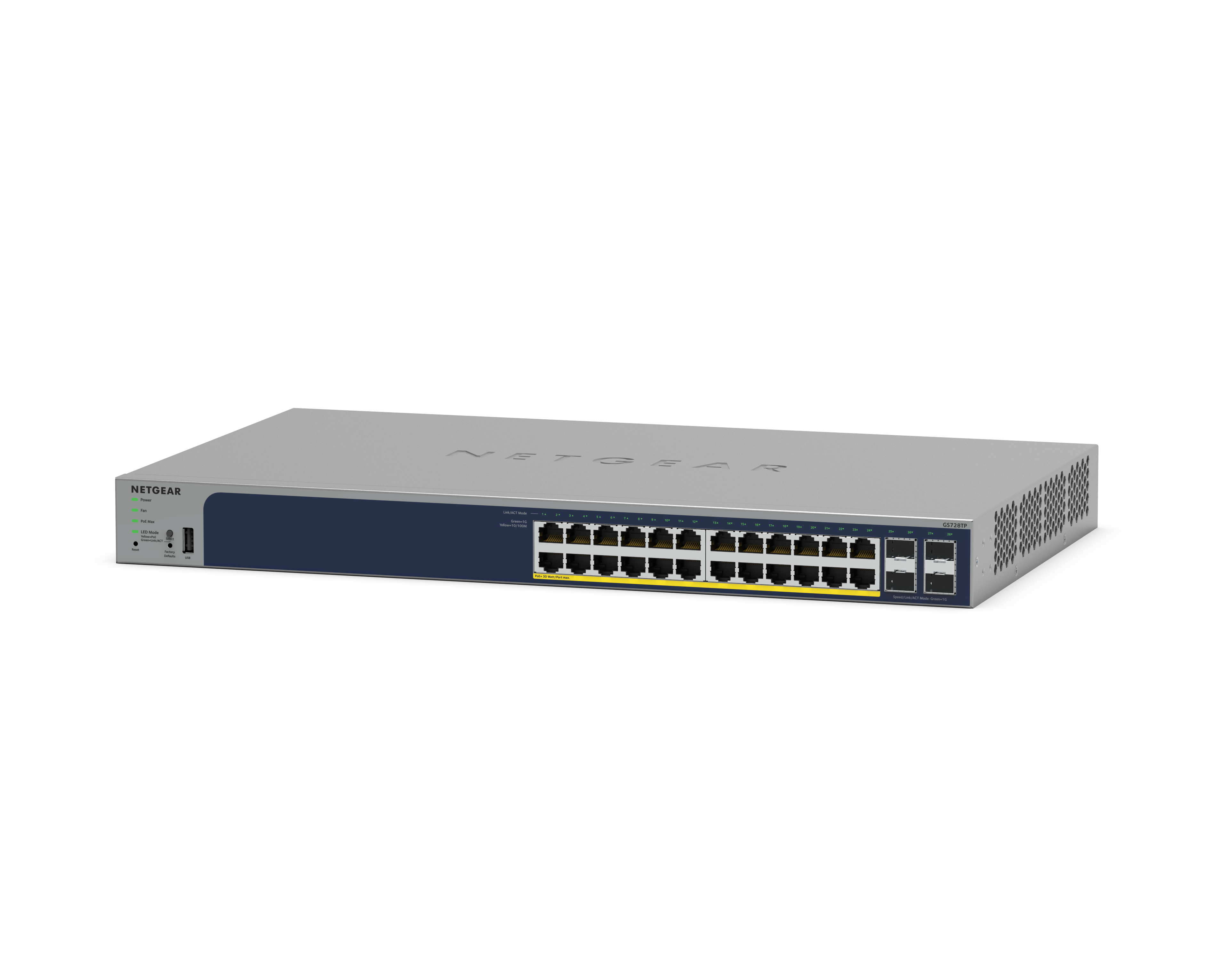 24 Port Gigabit Ethernet PoE+ Smart Switch w/ optional Remote/Cloud Management and 4 SFP Ports (190W)