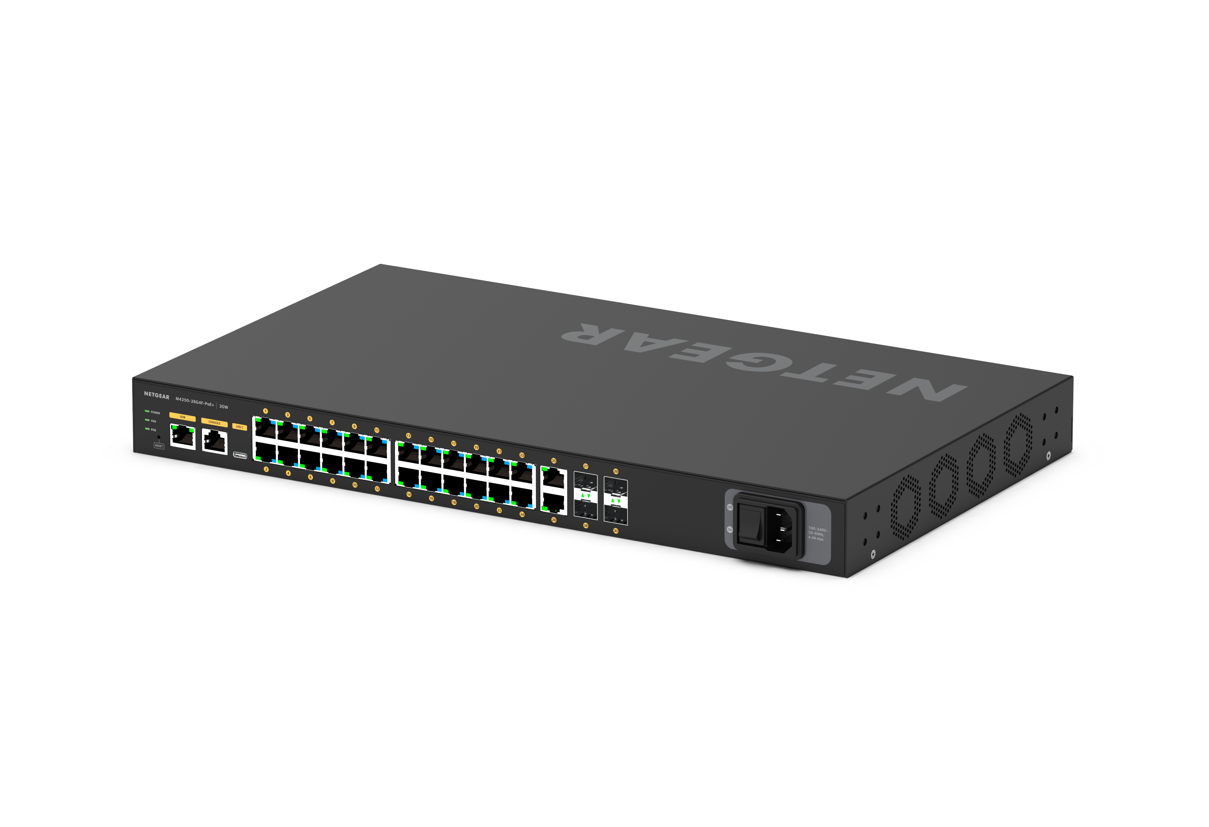 24x1G PoE+ 300W 2x1G and 4xSFP Managed Switch (M4250-26G4F-POE+)